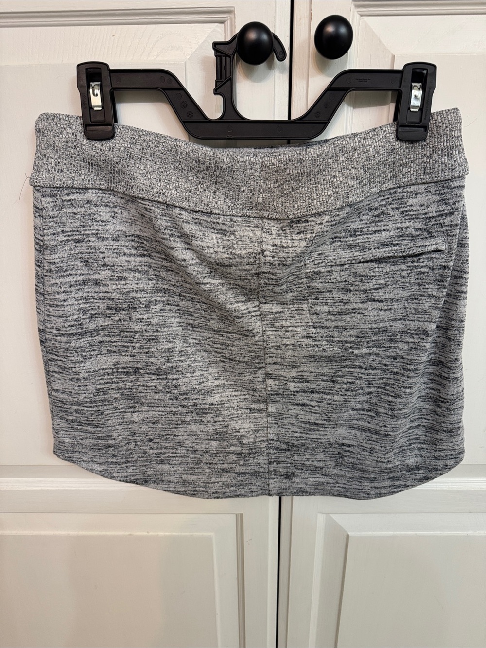 Athleta Heather Gray Marled Knit Drawstring Skirt size S. - Picture 5 of 6
